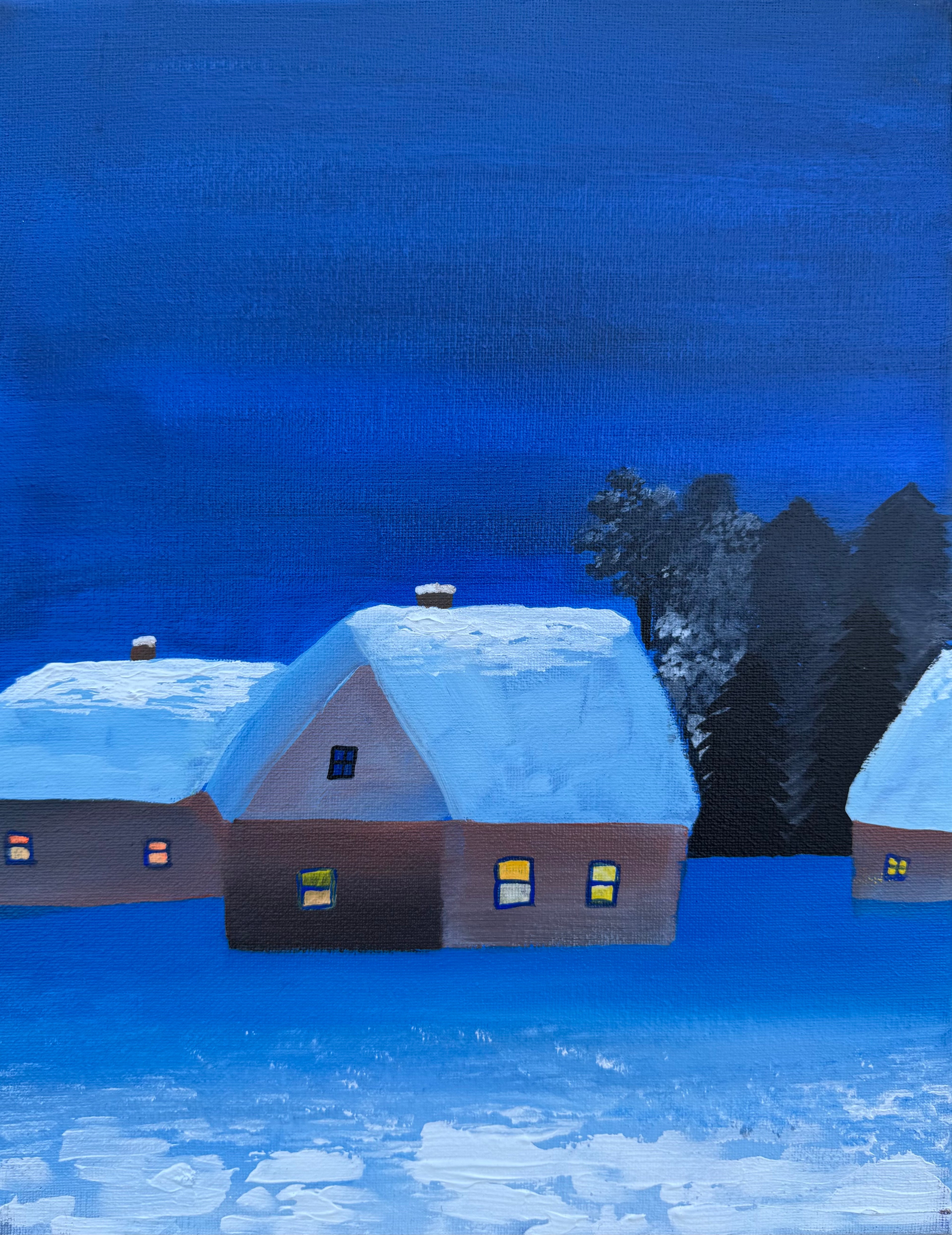 MIRCRE8S "SNOWY CABIN WINTER COMFORT" (11in x 14in)