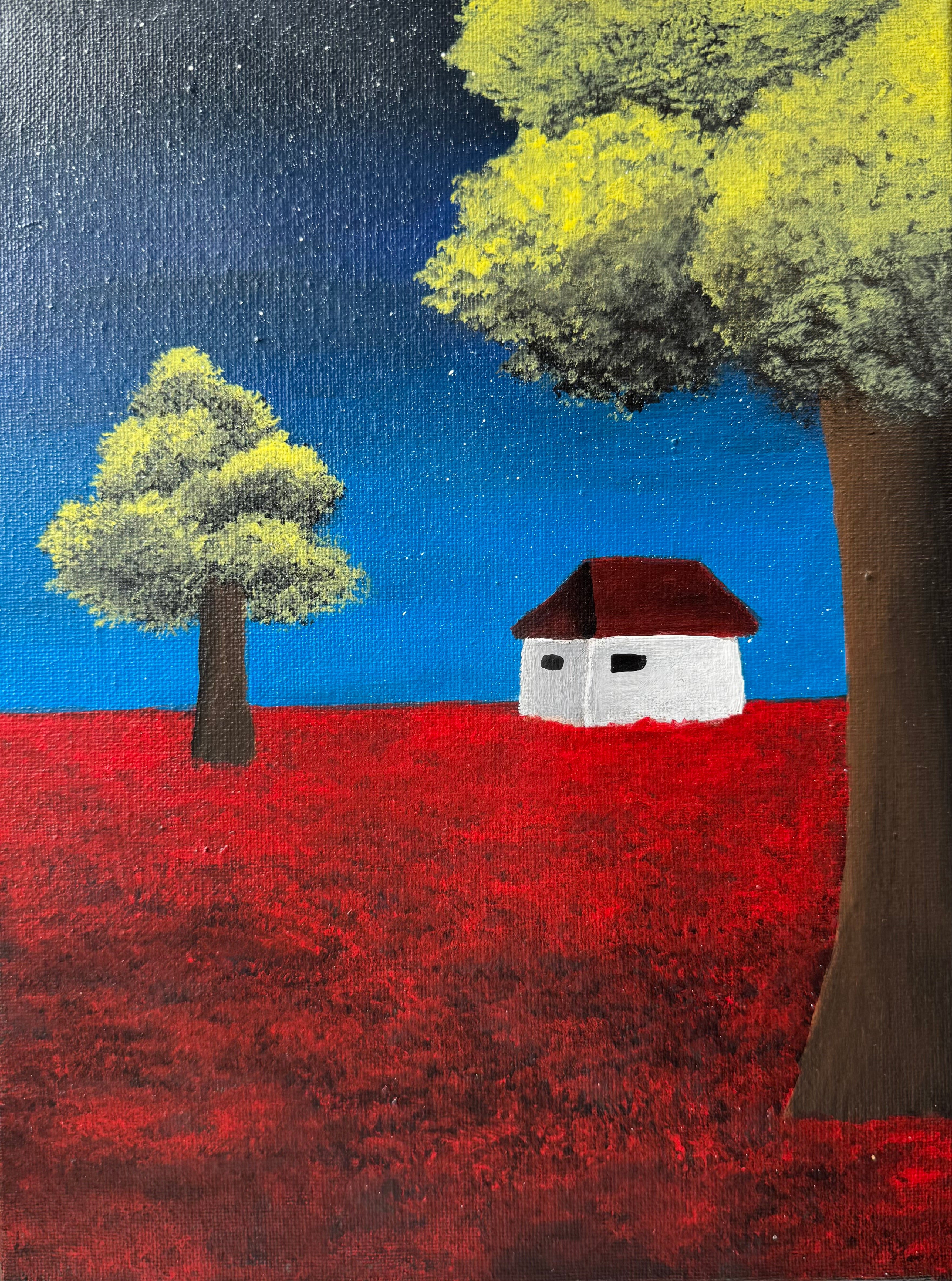 MIRCRE8S "ENDLESS CRIMSON GRASS FIELD" (9in x 12in)