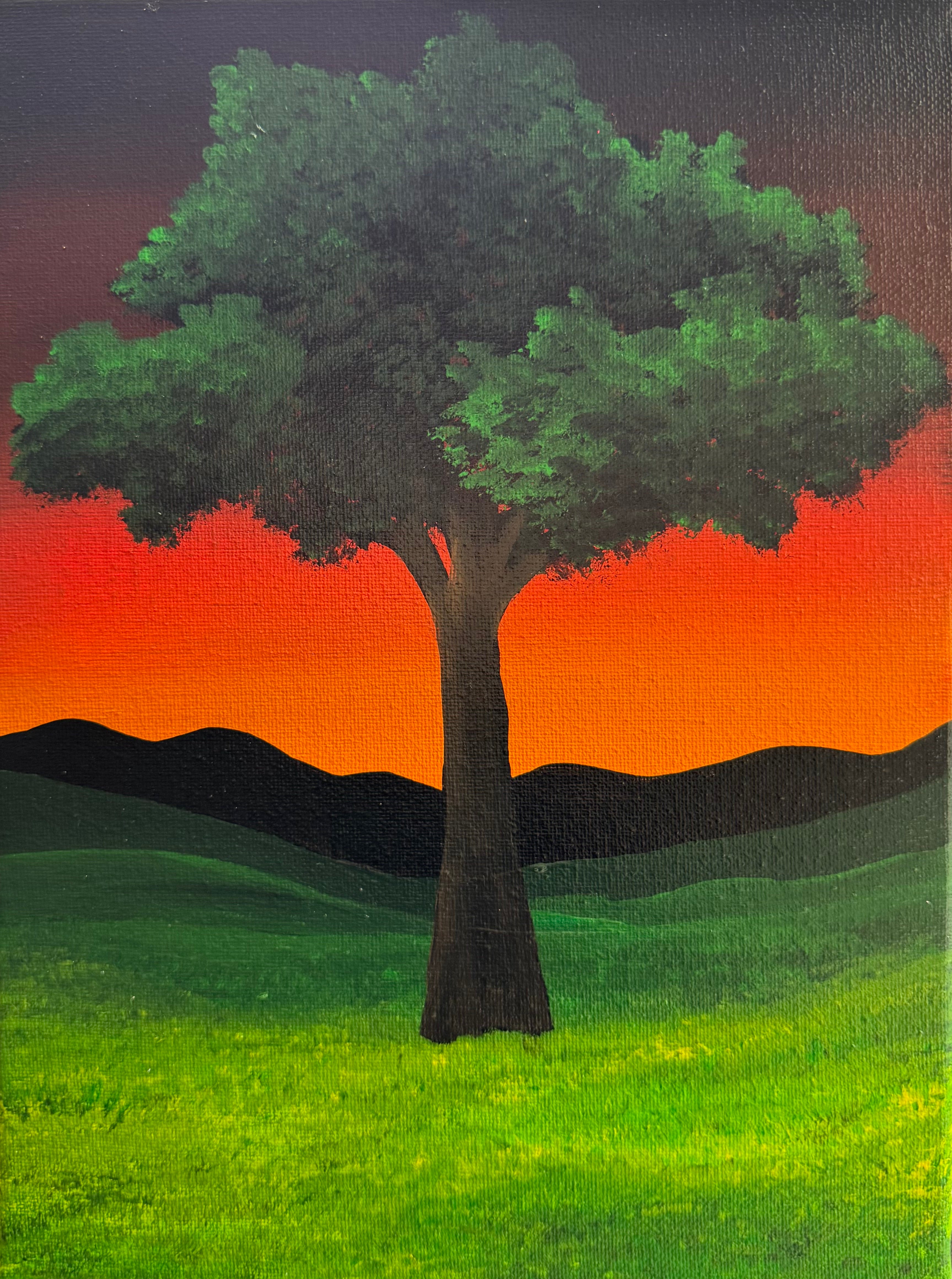 MIRCRE8S "A TREE THAT STANDS IN GRASSLANDS" (9in x 12in)