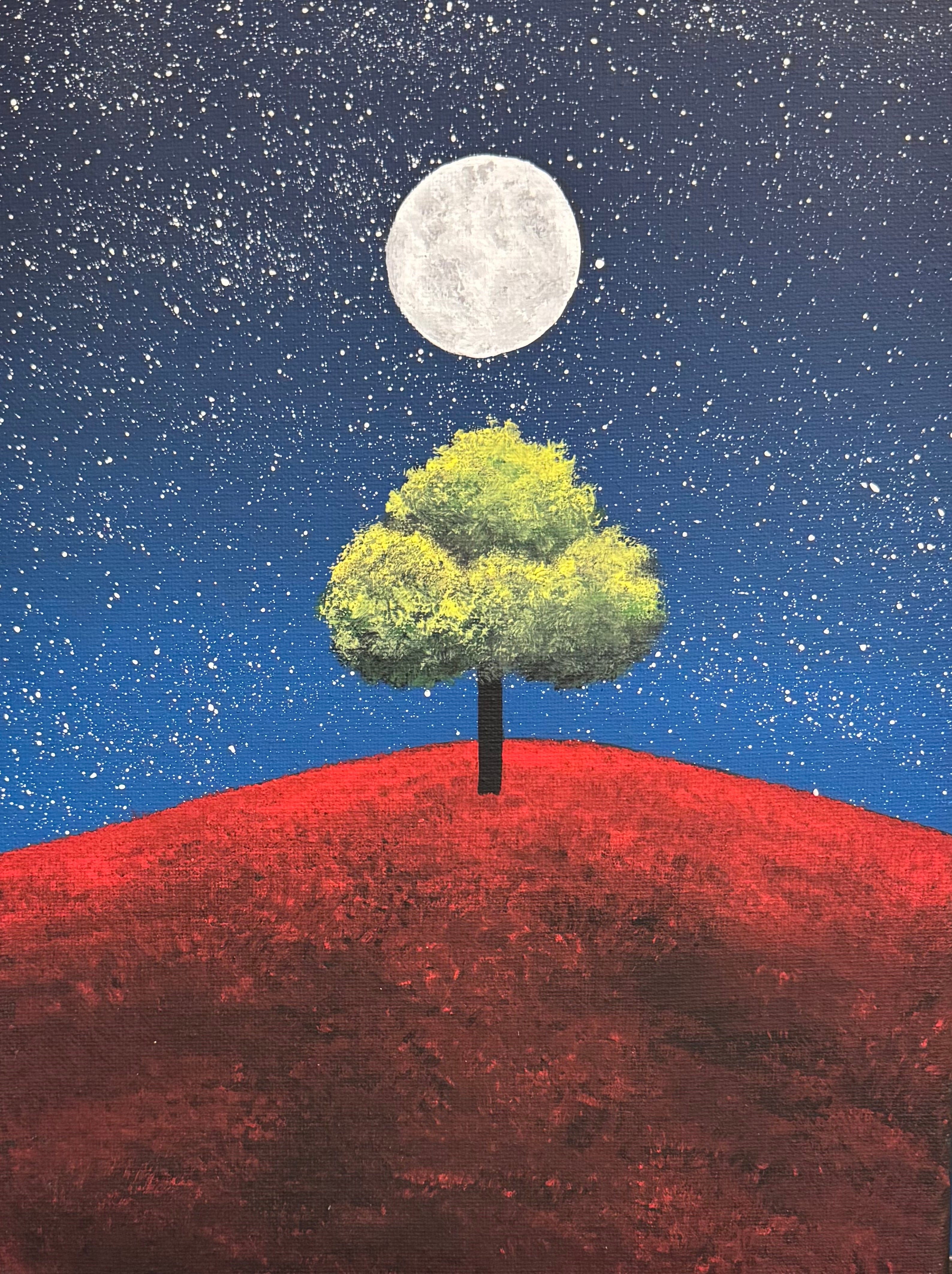 MIRCRE8S "CRIMSON HILLTOP TREE" (9in x 12in)