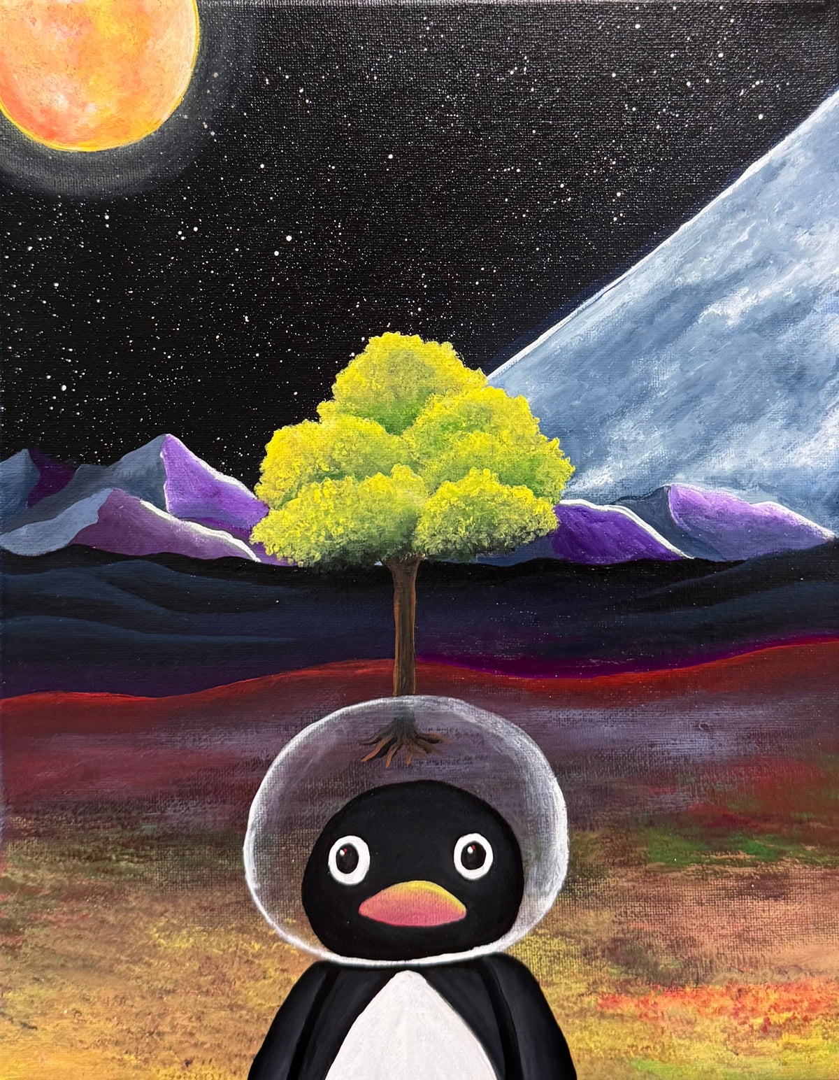 MIRCRE8S 1 of 1 Collection "Oneness is Life" Pingu's Journey Through The SKRLAVERSE. (11in x 14in)