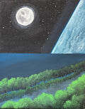 MIRCRE8S 1 of 1 Collection "Oneness is Life"  Moonlights Path in CRE8TD Peace (11in x 14in)