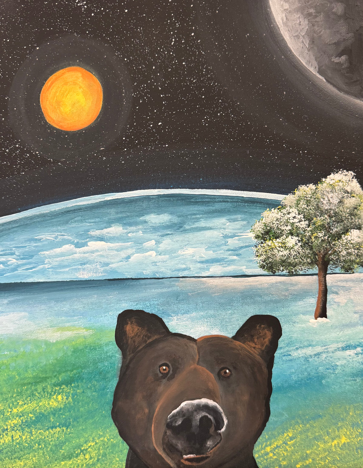 MIRCRE8S 1 of 1 Collection "Oneness is Life" This Bears Looks At You. (11in x 14in)